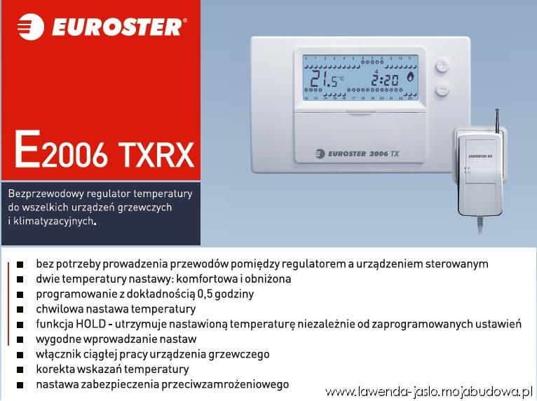 Euroster 2006 TX RX - regulator, sterownik bezprzewodowy temperatury